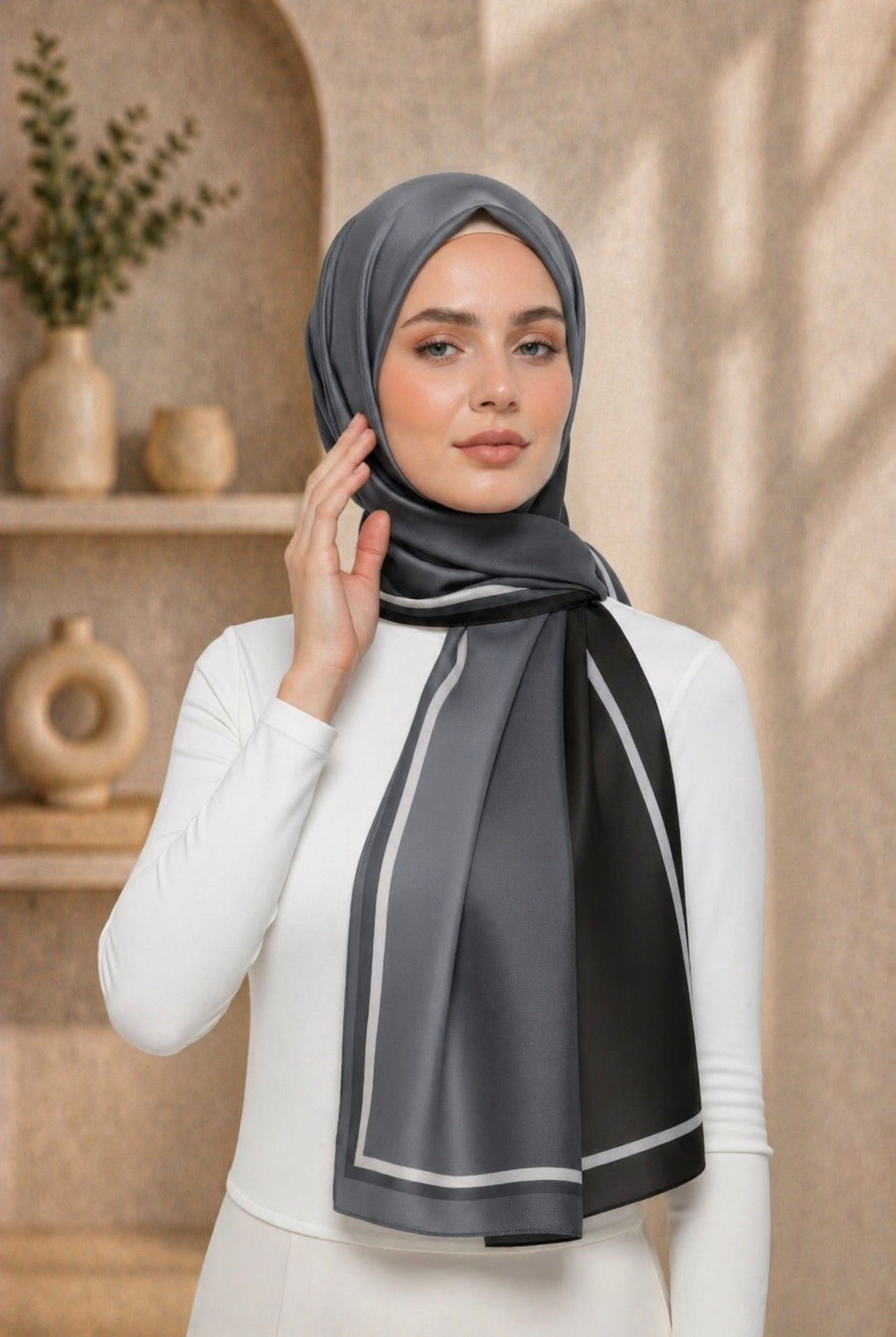 Riva Pamuklu Soft Şal Desen 2 B8