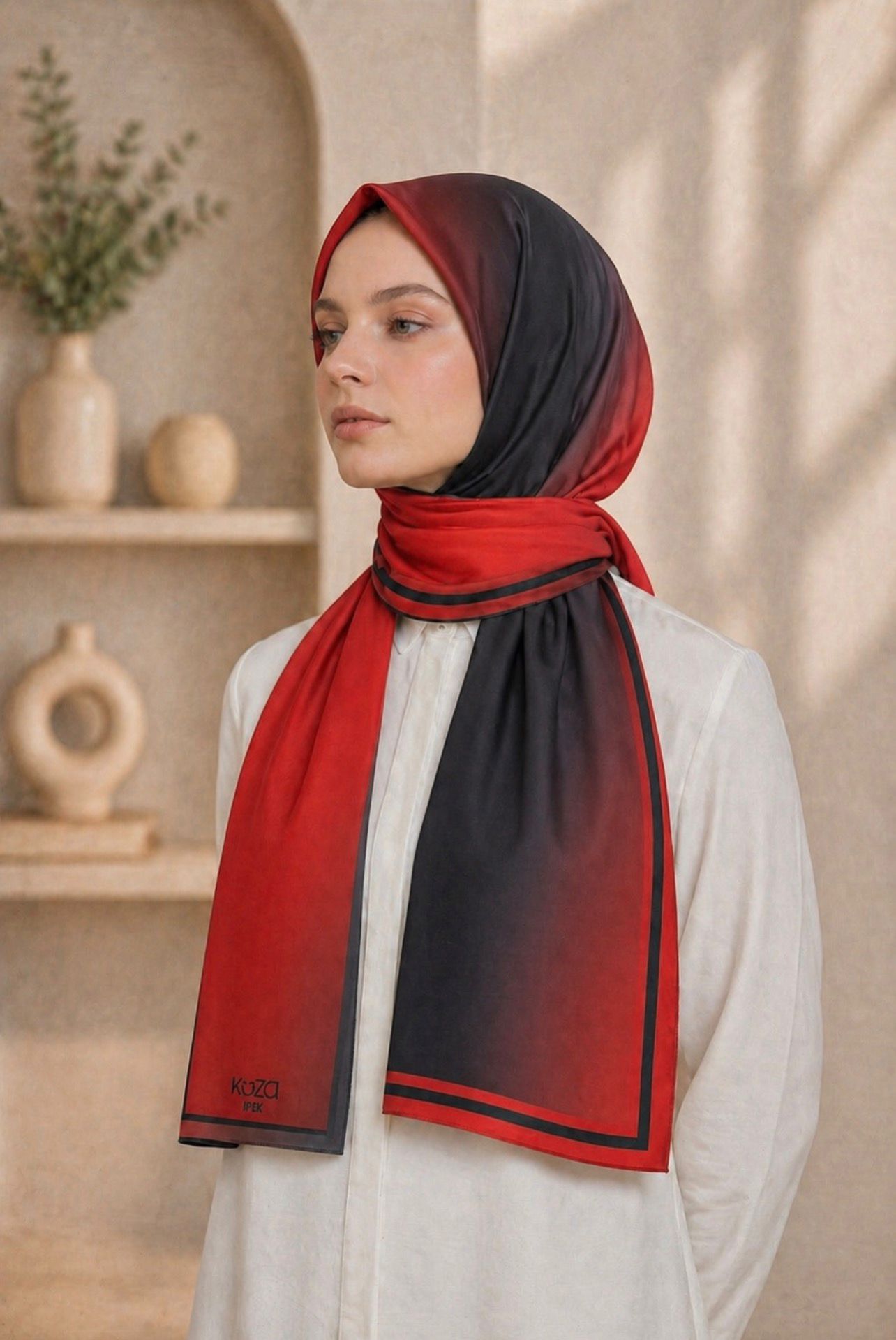 Riva Pamuklu Soft Şal Desen 2 B14
