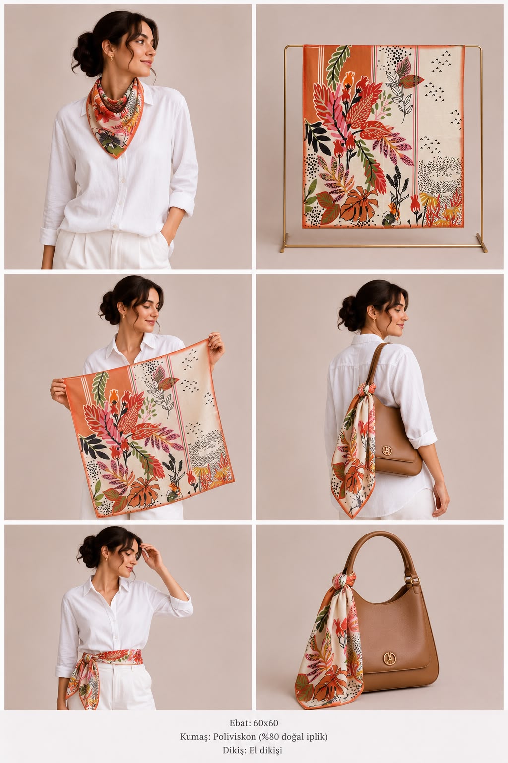 Grand Viscose Fular-Bandana Serisi Desen-7