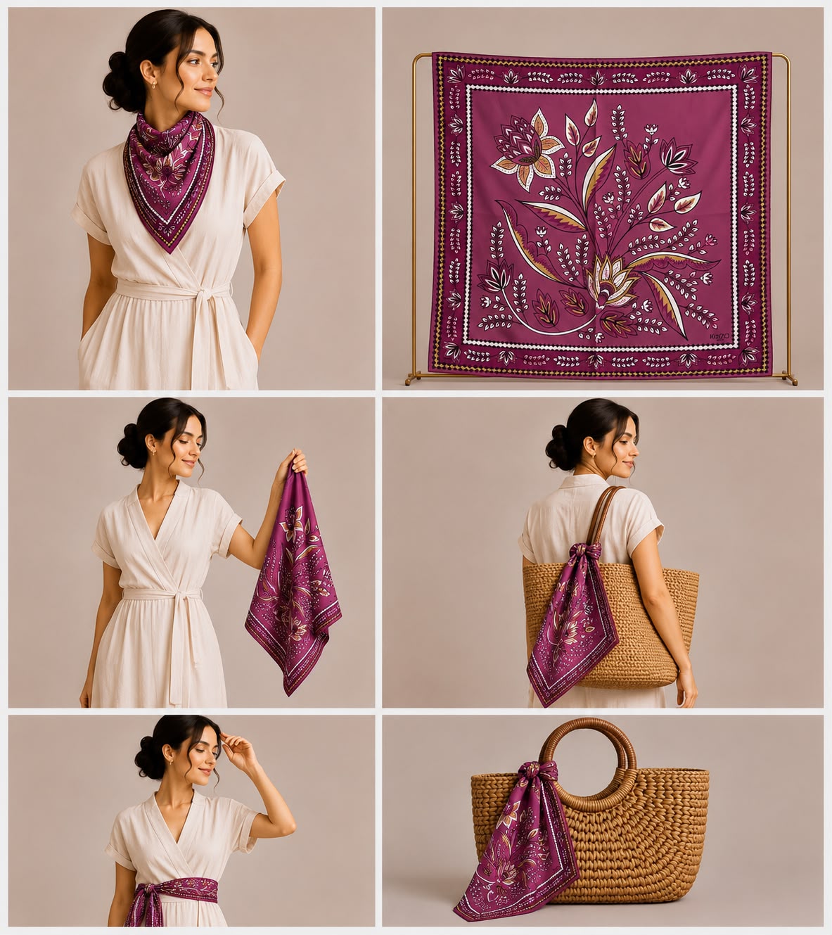 Grand Viscose Fular-Bandana Serisi Desen-14