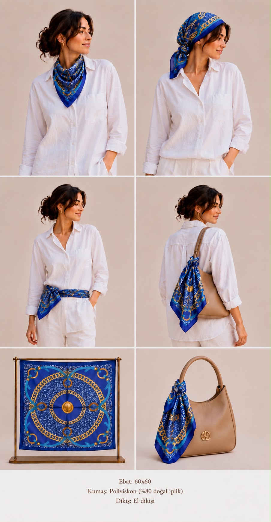 Grand Viscose Fular-Bandana Serisi Desen-19