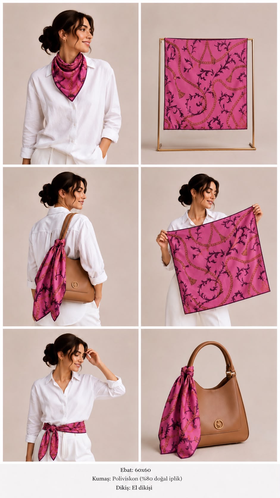 Grand Viscose Fular-Bandana Serisi Desen-25