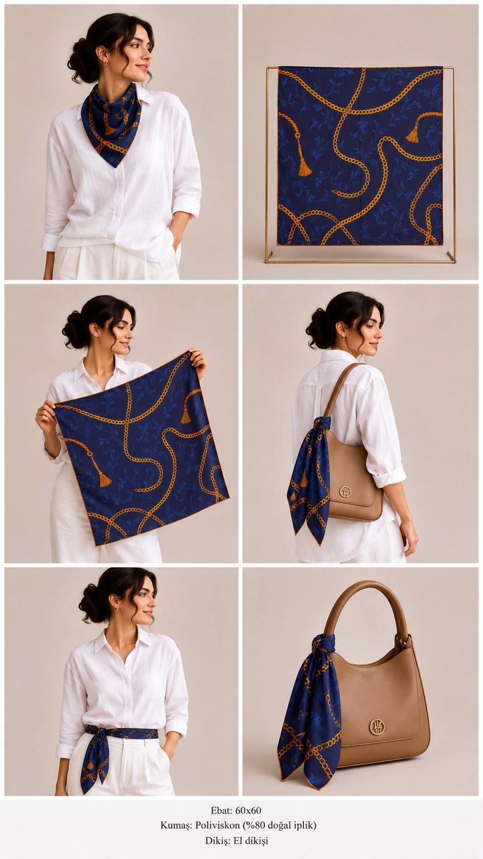 Grand Viscose Fular-Bandana Serisi Desen-24