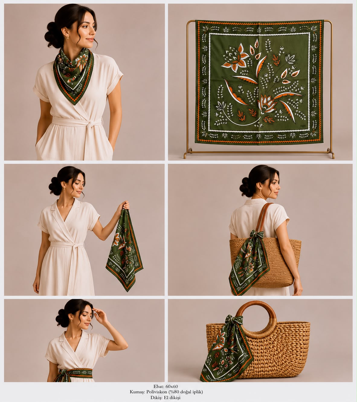 Grand Viscose Fular-Bandana Serisi Desen-28