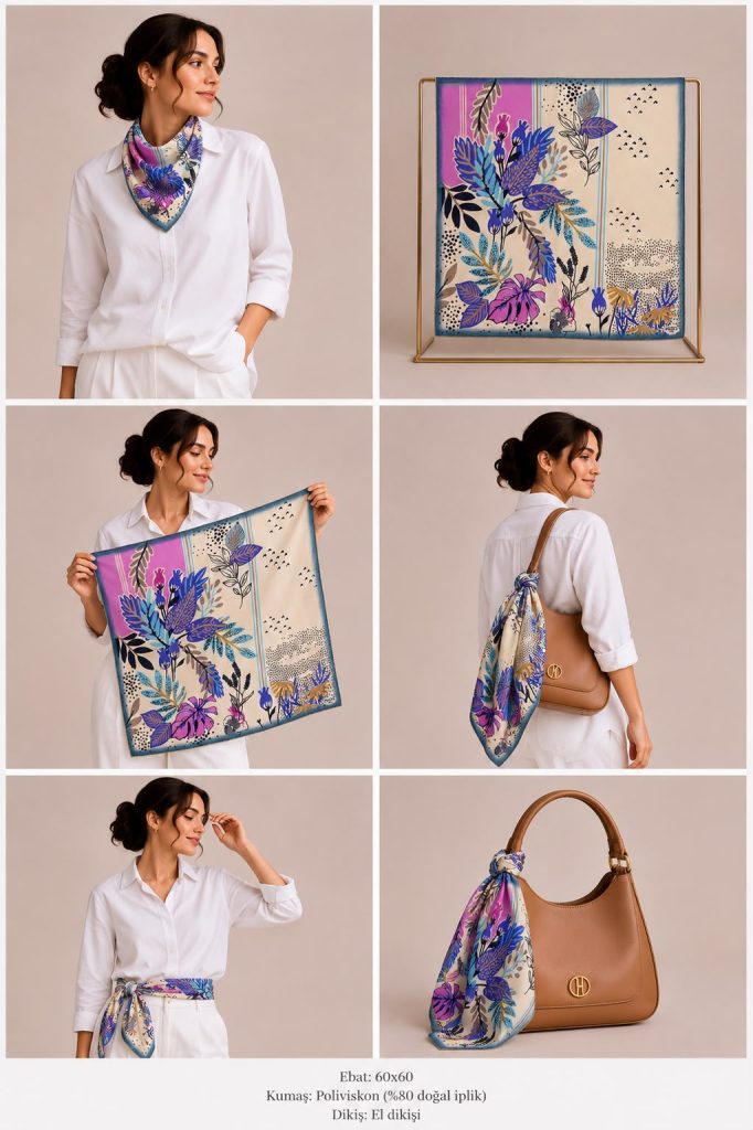 Grand Viscose Fular-Bandana Serisi Desen-33