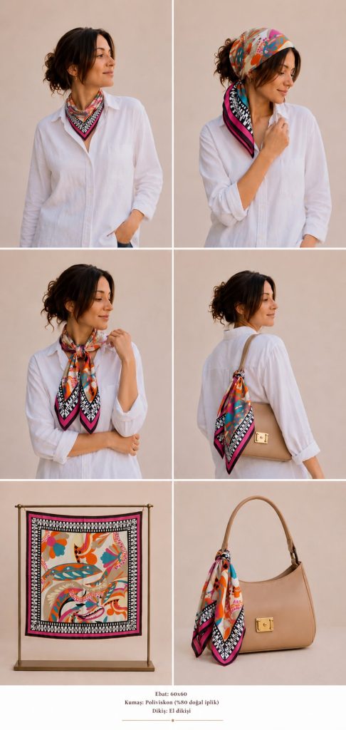 Grand Viscose Fular-Bandana Serisi Desen-45