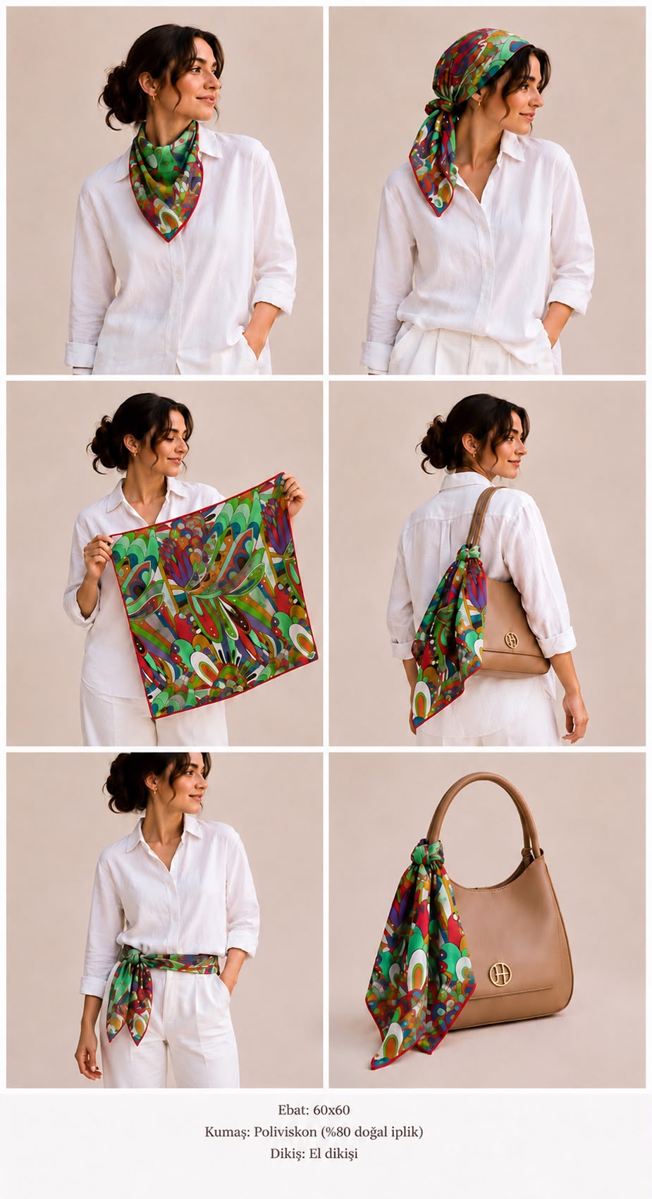 Grand Viscose Fular-Bandana Serisi Desen-43