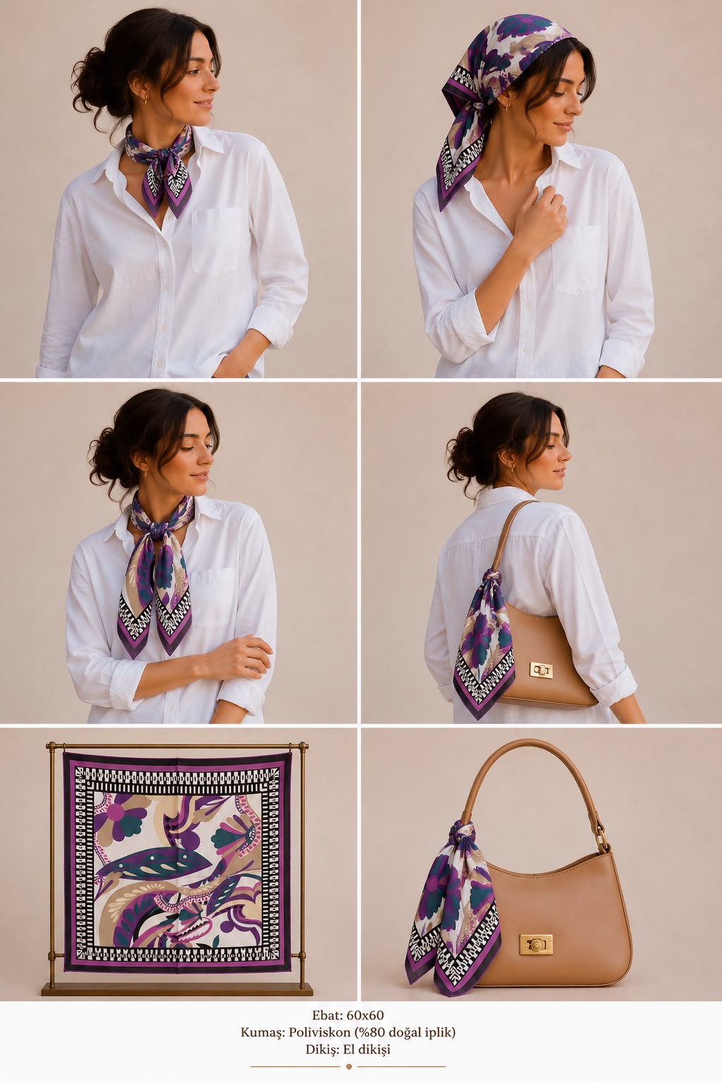 Grand Viscose Fular-Bandana Serisi Desen-42