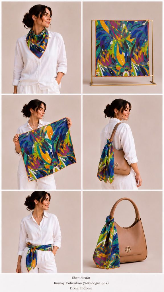 Grand Viscose Fular-Bandana Serisi Desen-41