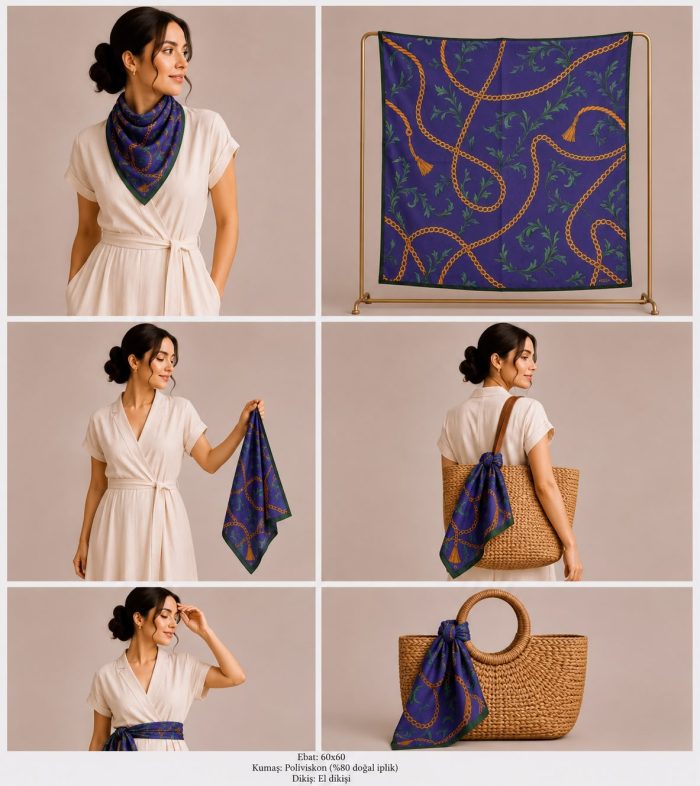 Grand Viscose Fular-Bandana Serisi Desen-47