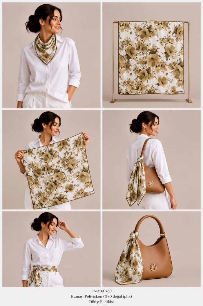 Grand Viscose Fular-Bandana Serisi Desen-46