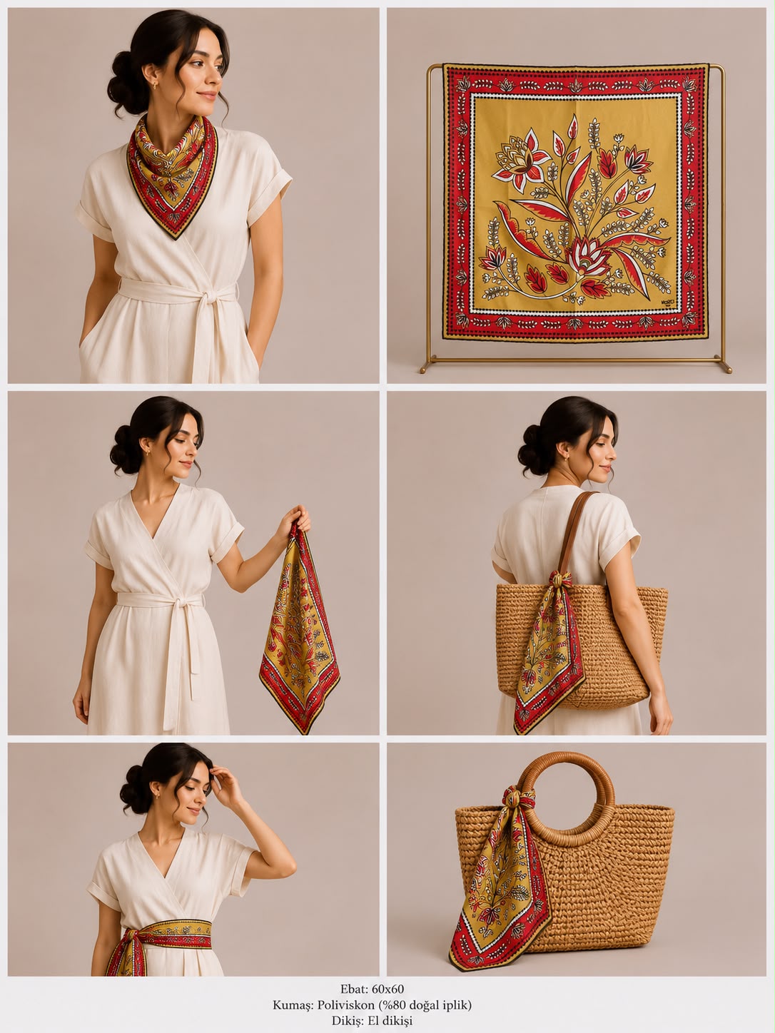 Grand Viscose Fular-Bandana Serisi Desen-44