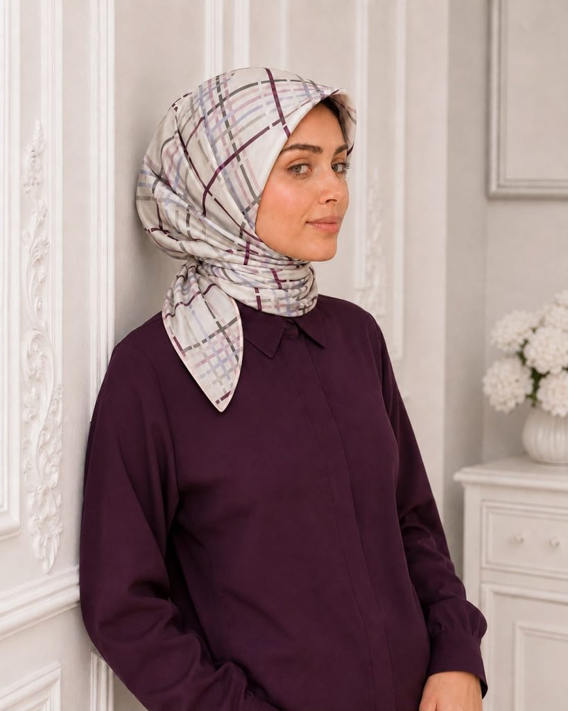 Riva Pamuk Eşarp Ekose 13